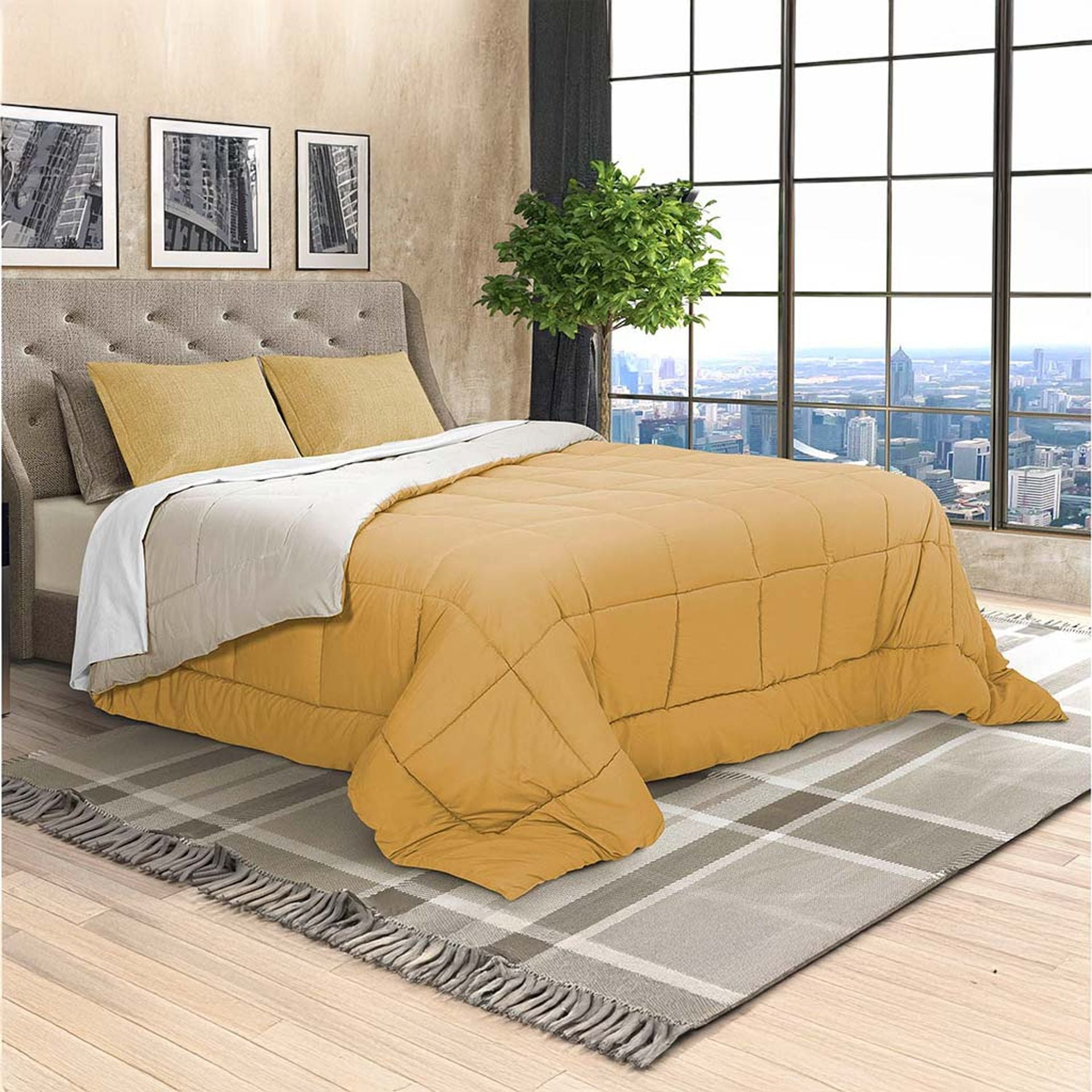 Trapunta in microfibra bicolor