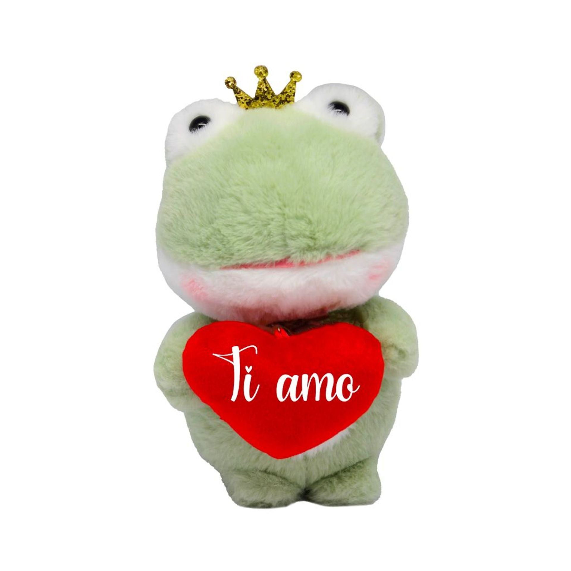 Peluche rana con cuore ti amo