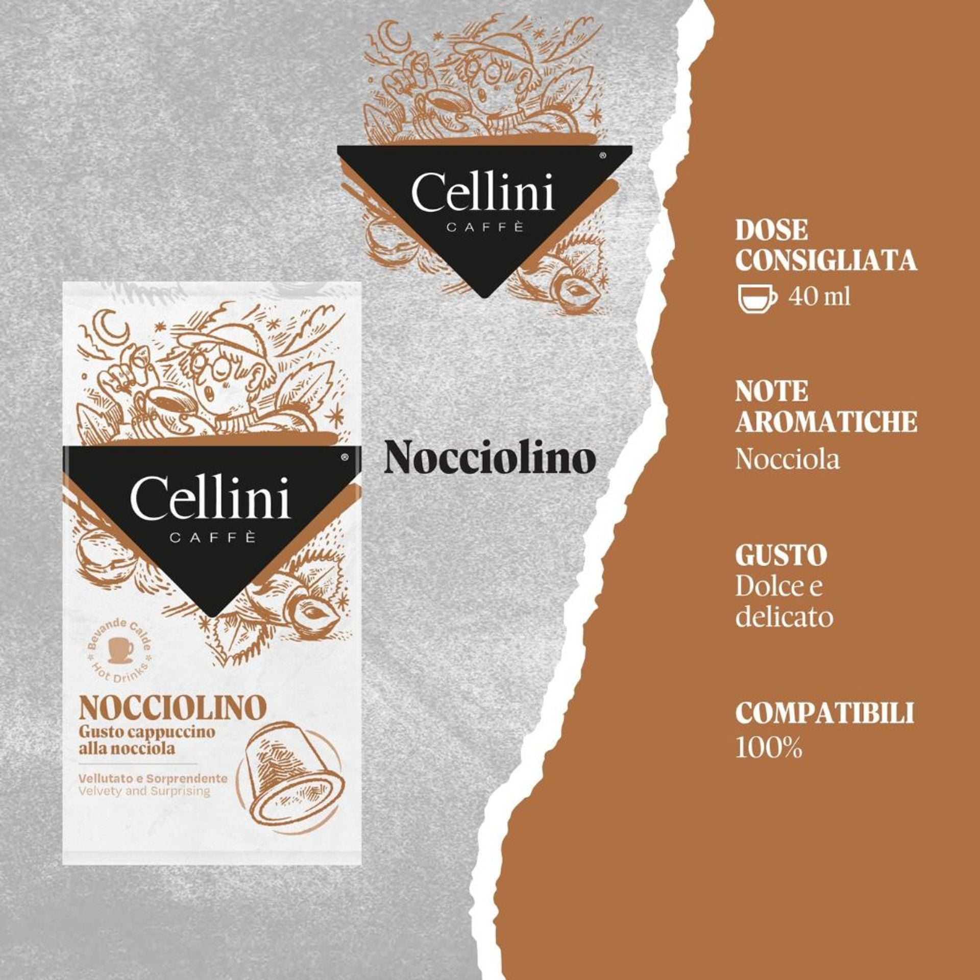 100 capsule Nocciolino compatibili Nespresso