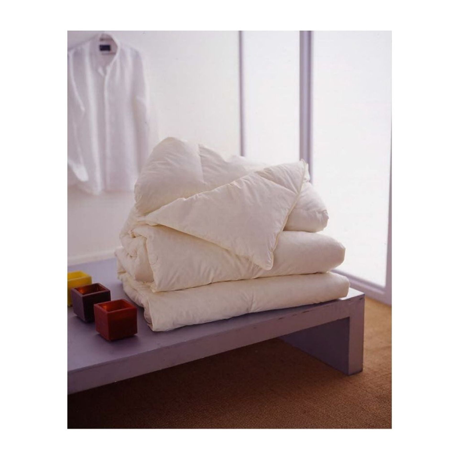 Piumino imbottitura piuma rivestimento in percalle