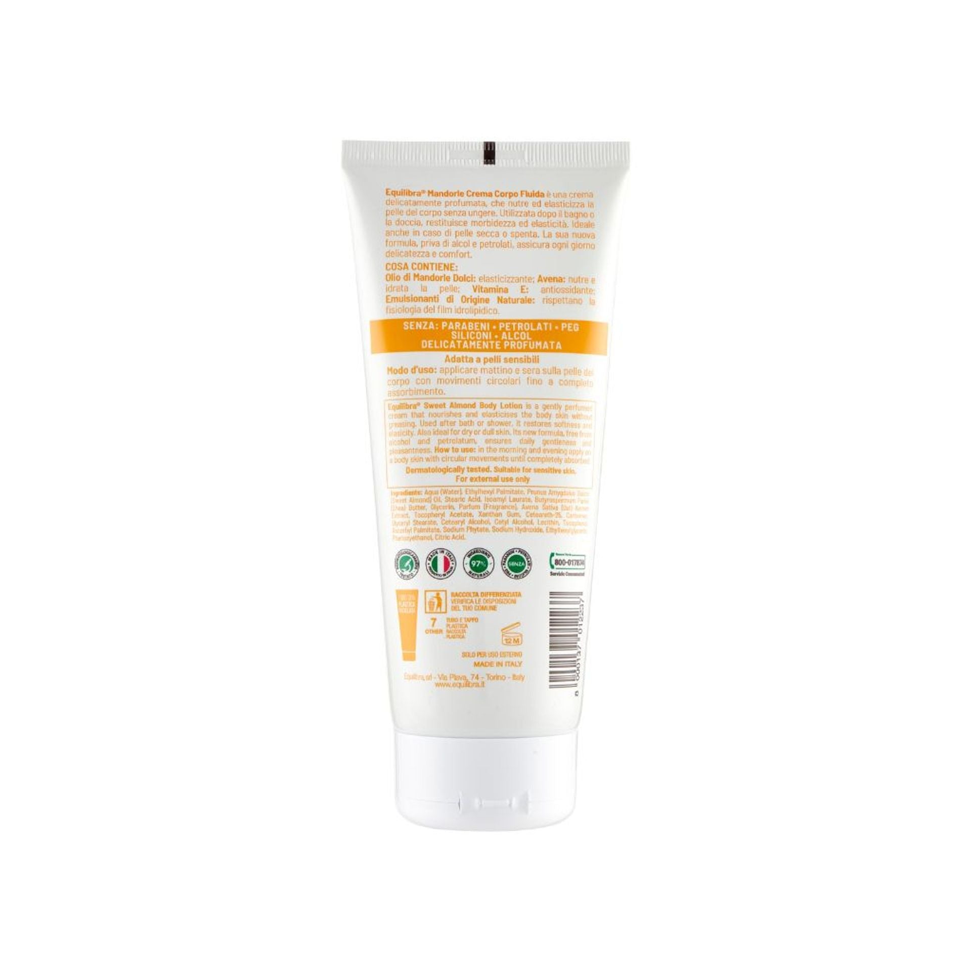 Crema fluida corpo Mandorle 200 ml