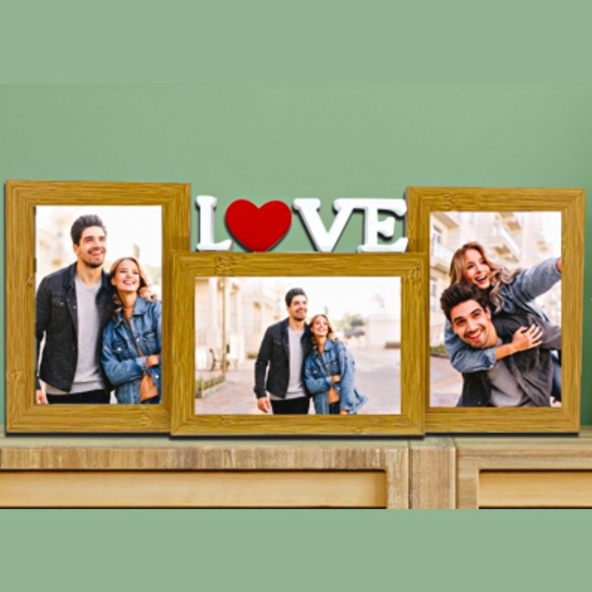 Cornice tre foto love