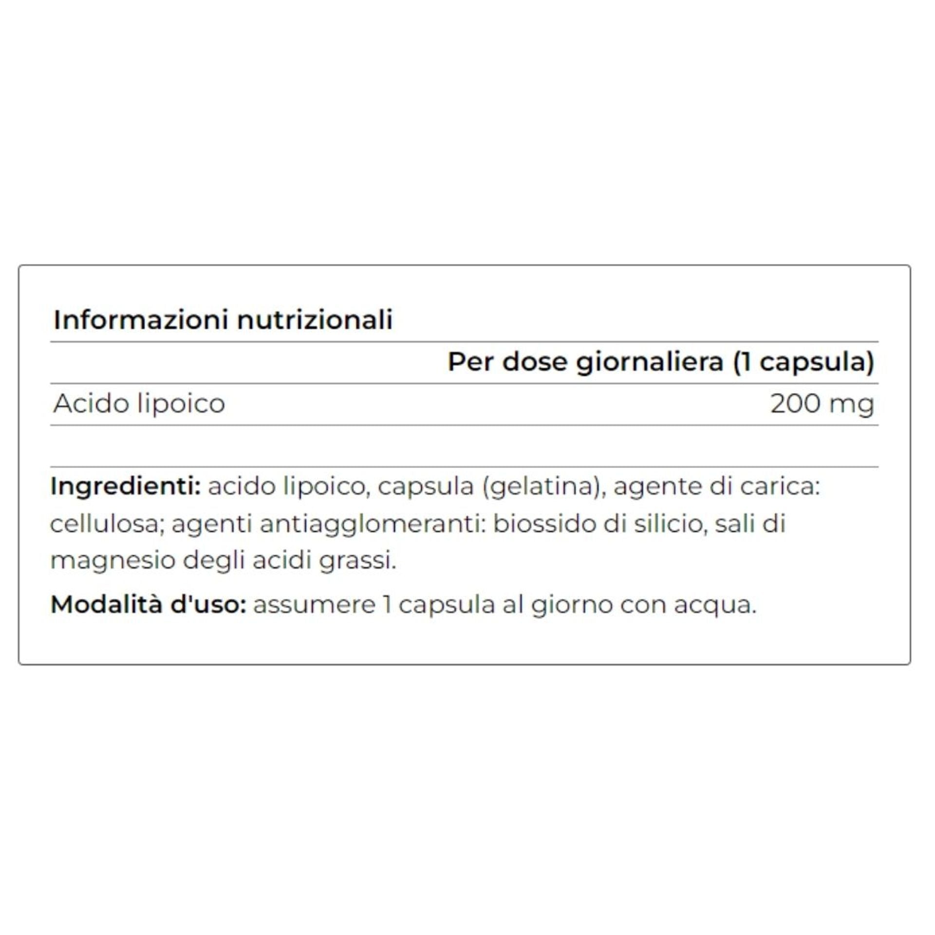 Acido Lipoico - 30 capsule - Protezione dallo Stress Ossidativo - Riduzione del peso