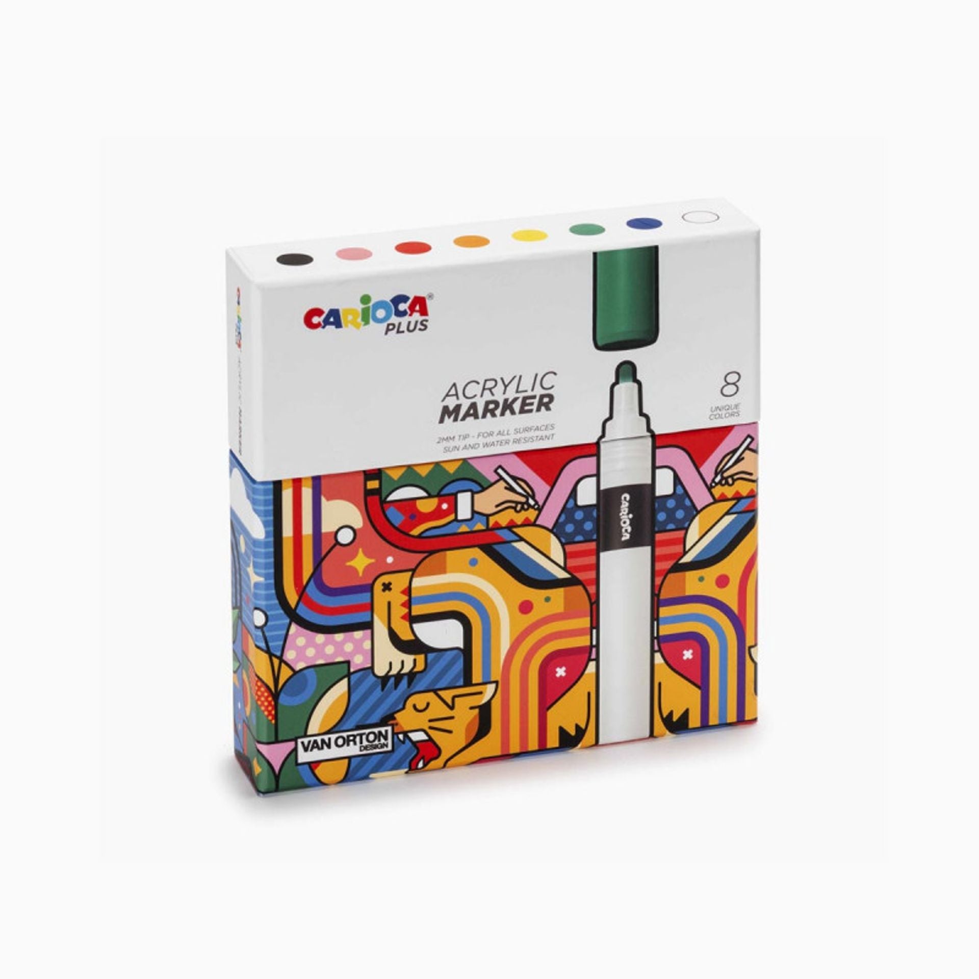 8 pennarelli acrilici con scatola rigida