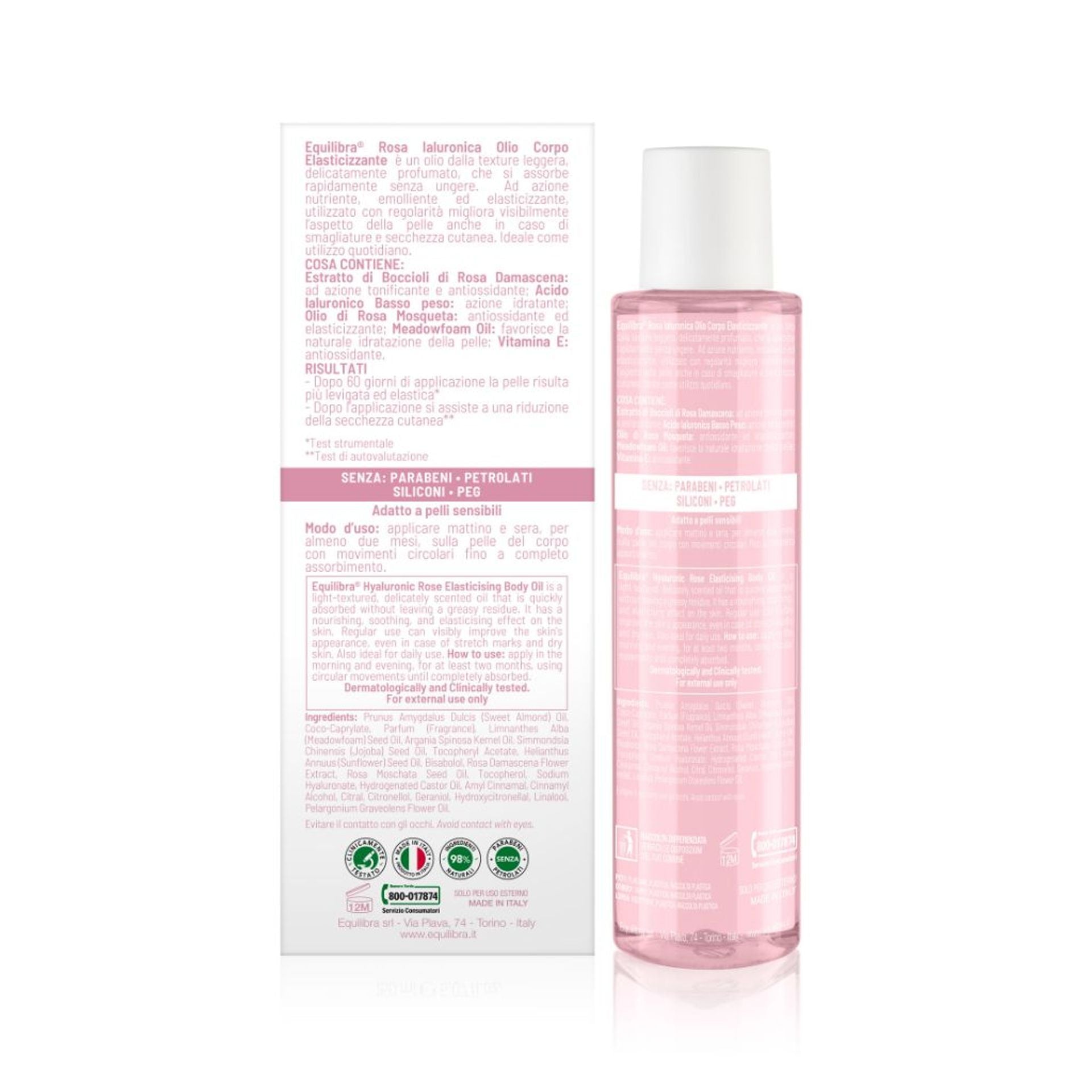 Olio corpo elasticizzante Rosa Ialuronica 150 ml