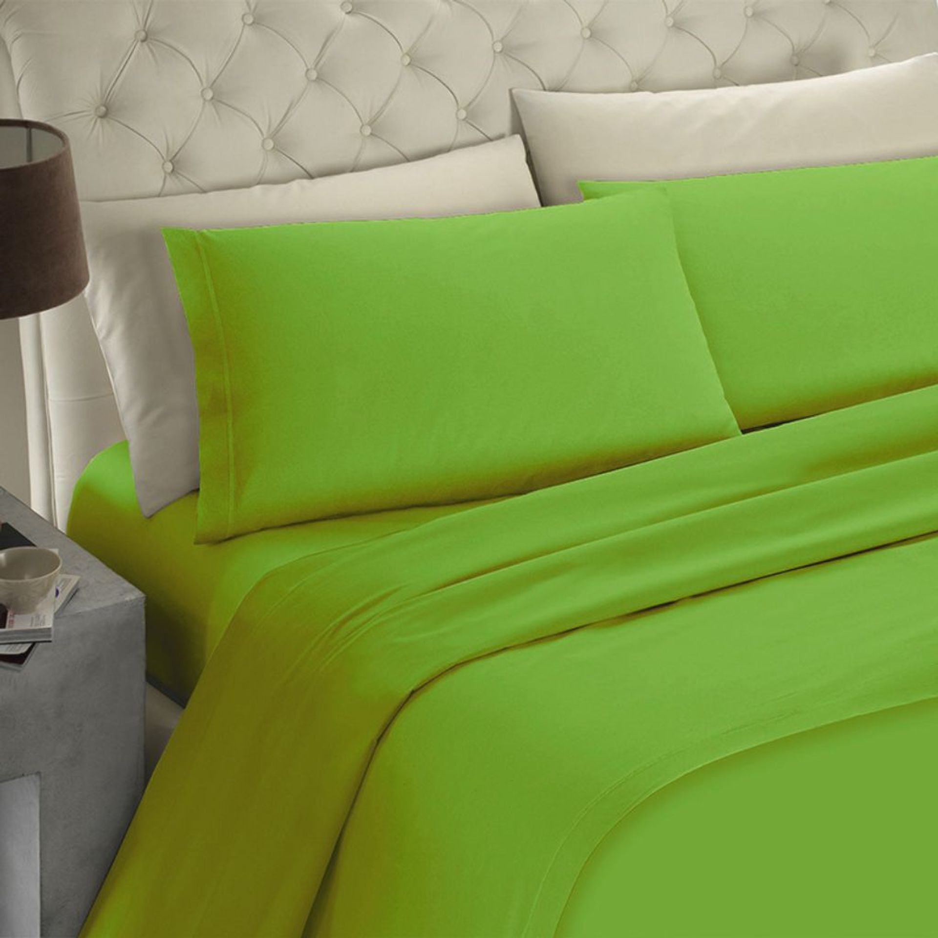 Set Completo Letto Lenzuola - 100% Cotone - Tinta Unita