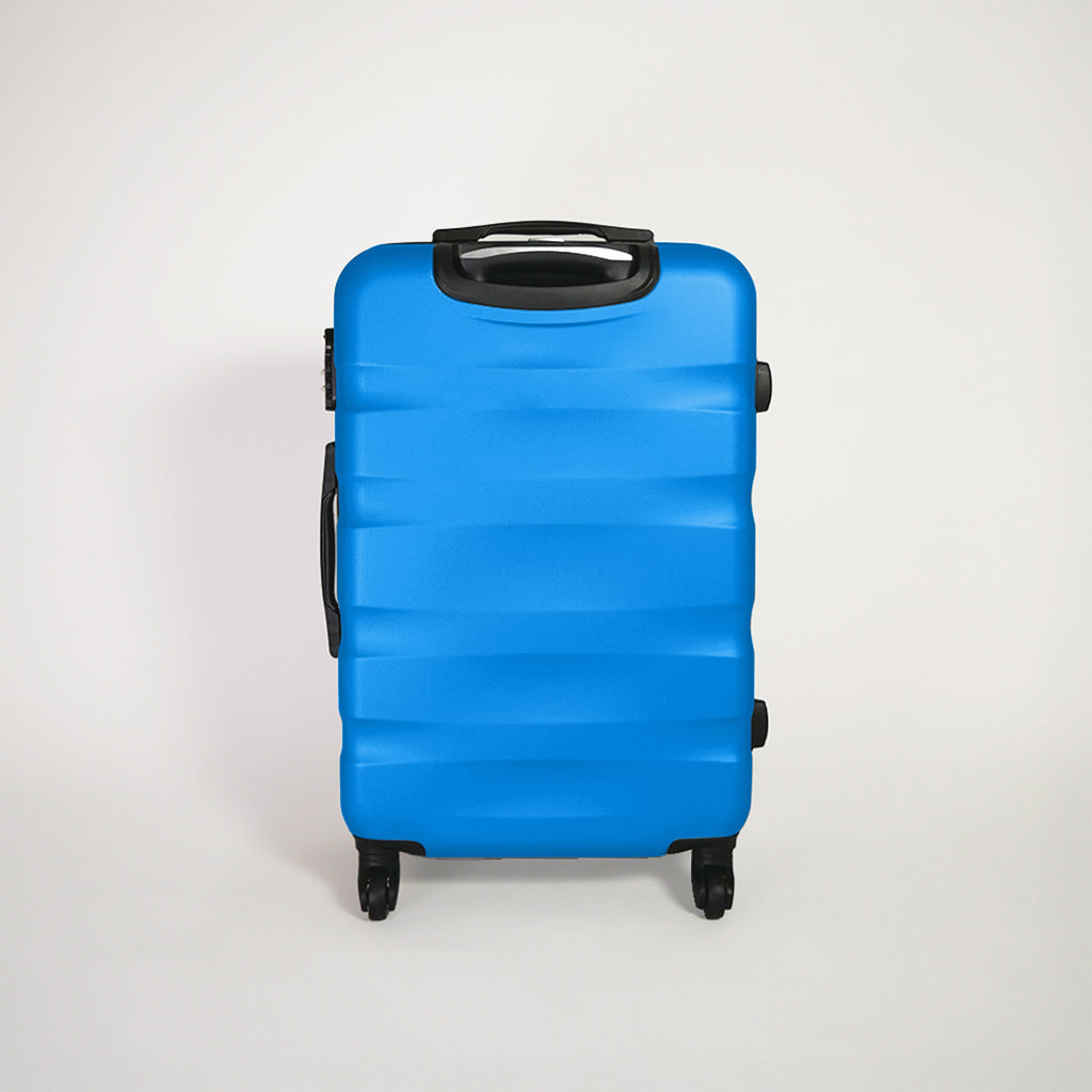 Retro valigia blu rigida del set trolley 4 ruote