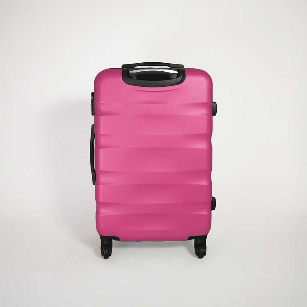 Retro valigia fucsia rigida del set trolley 4 ruote