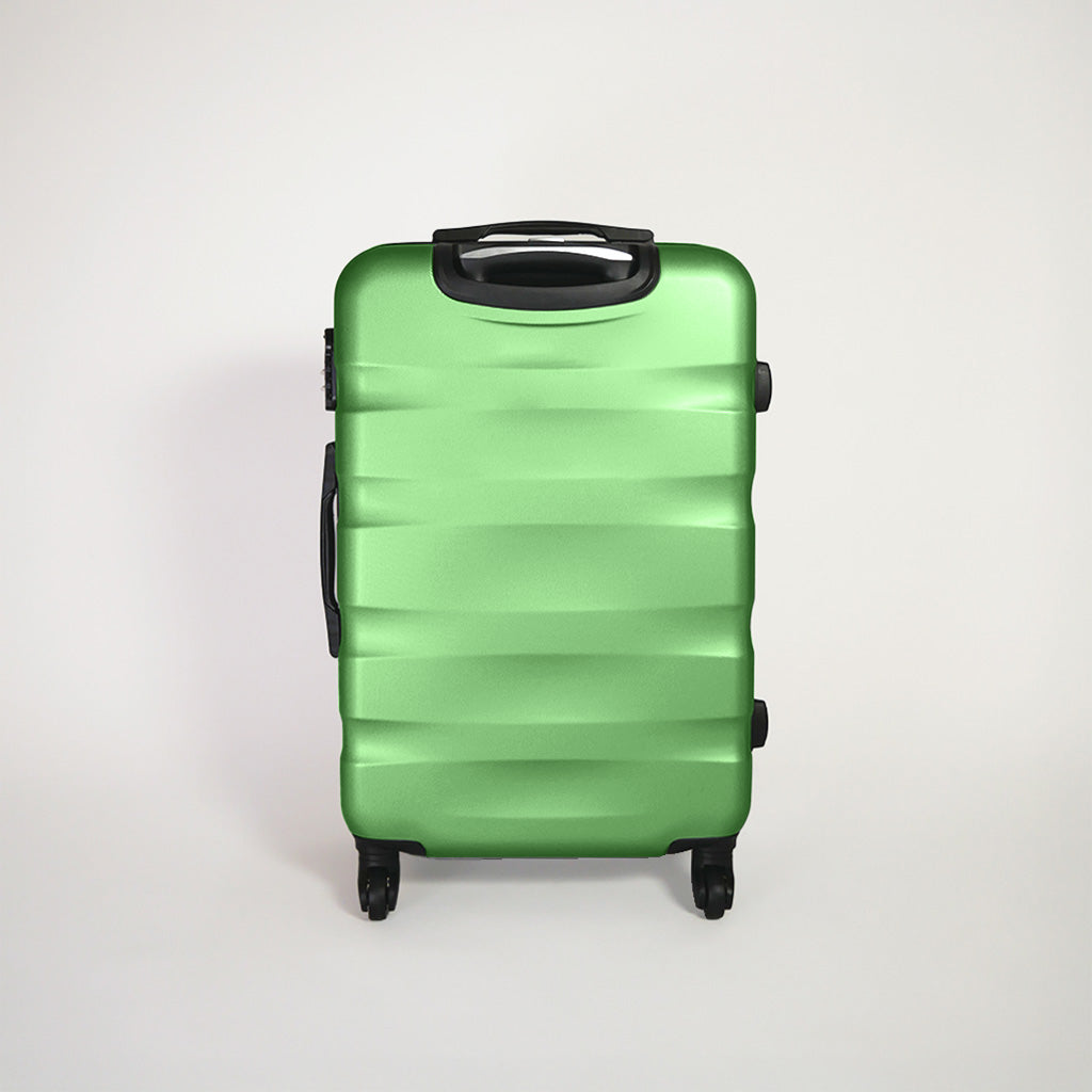 Retro valigia verde rigida del set trolley 4 ruote