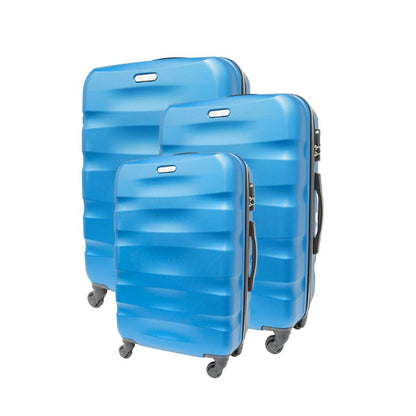 Set 3 valigie trolley rigido bagaglio a mano 55cm media 65cm grande 75,5cm con 4 ruote
