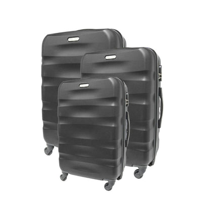 Set 3 valigie trolley rigido bagaglio a mano 55cm media 65cm grande 75,5cm con 4 ruote